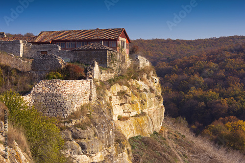 ancient mountain karaite settlement Chufut-Kale, Crimea photo