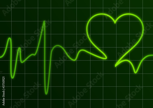 Heart and ecg # Vector
