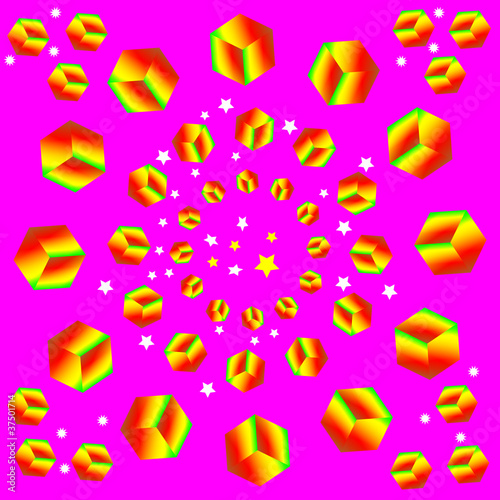 Psychedelic Crystal Dance  (motion illusion)