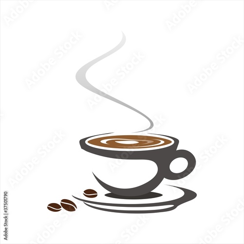 hot coffee , cafeteria , business logo design