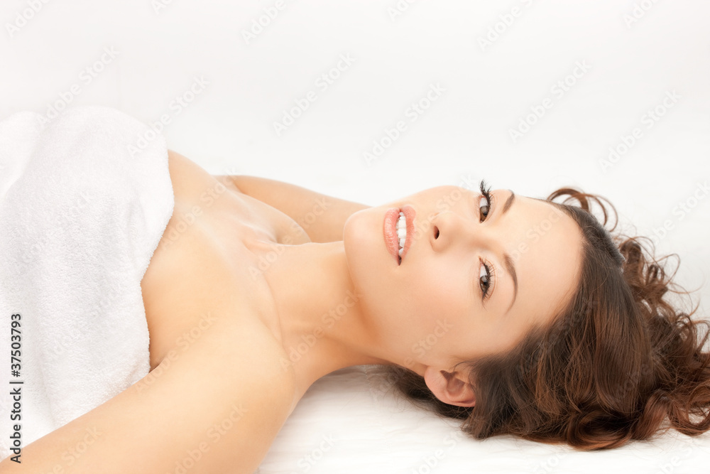 beautiful woman in spa salon beautiful woman in spa salon
