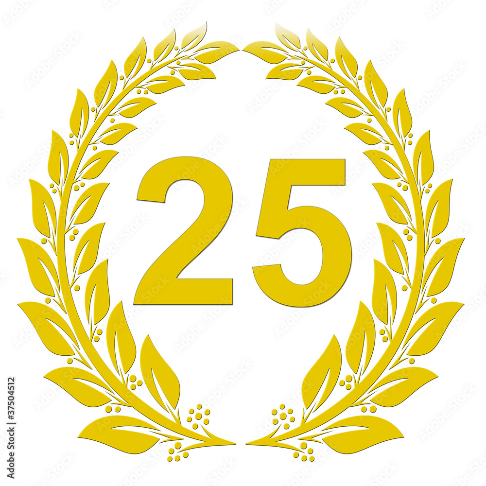 Lorbeerkranz Gold 25 Stock Illustration Adobe Stock