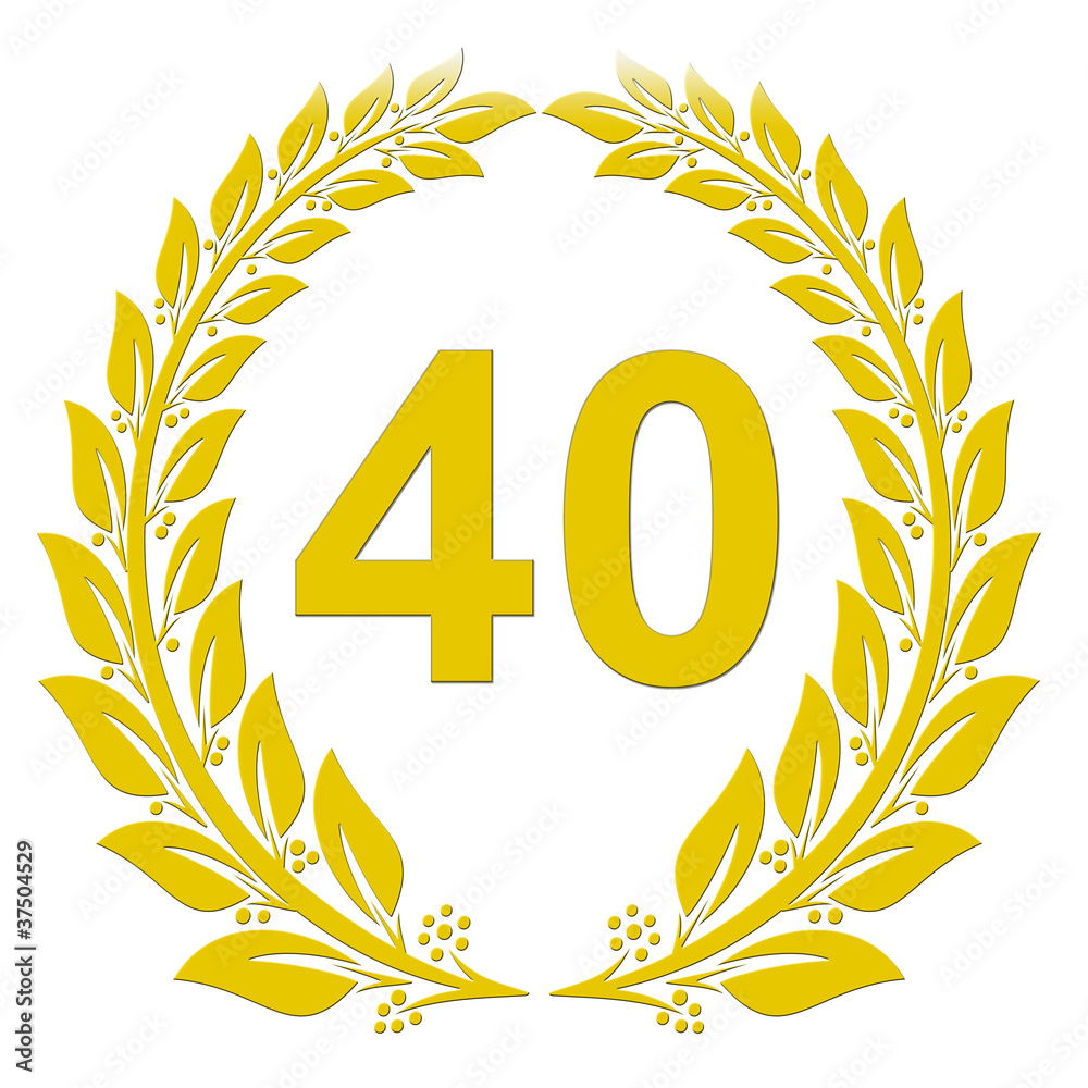 Lorbeerkranz Gold - 40 ilustração do Stock | Adobe Stock