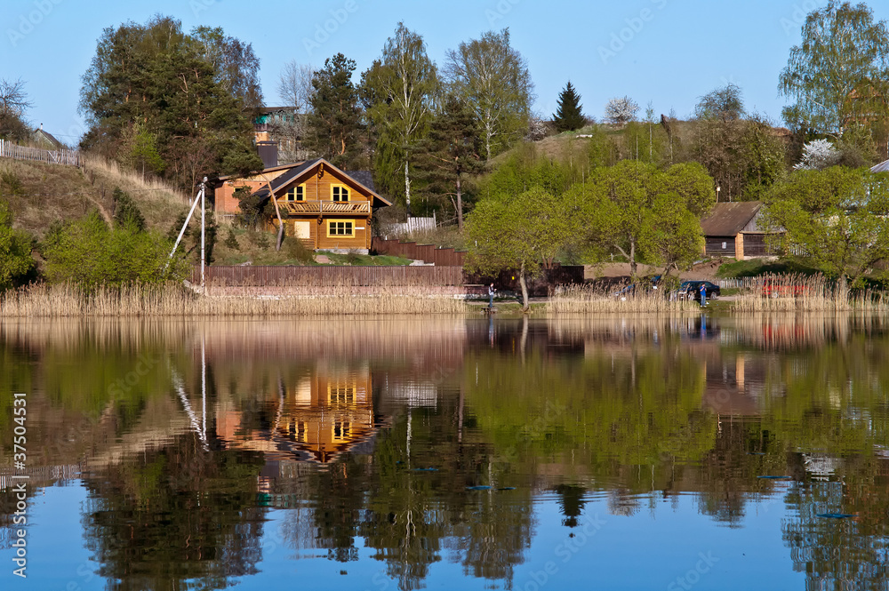 Countryside house near a lake in Belarus
