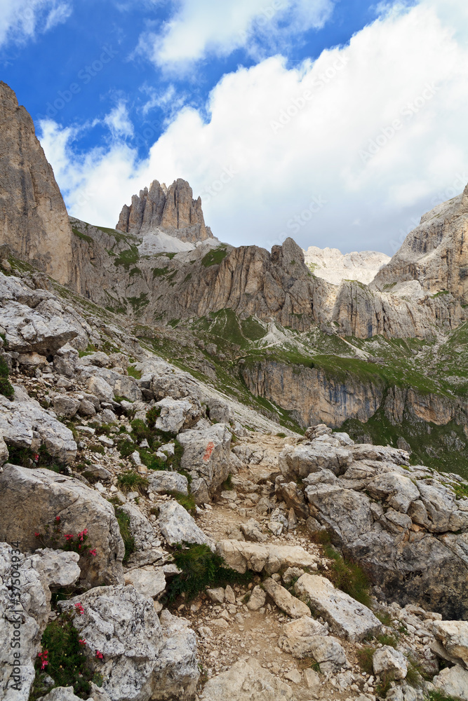 hike in Catinaccio mount - Italian Dolomites