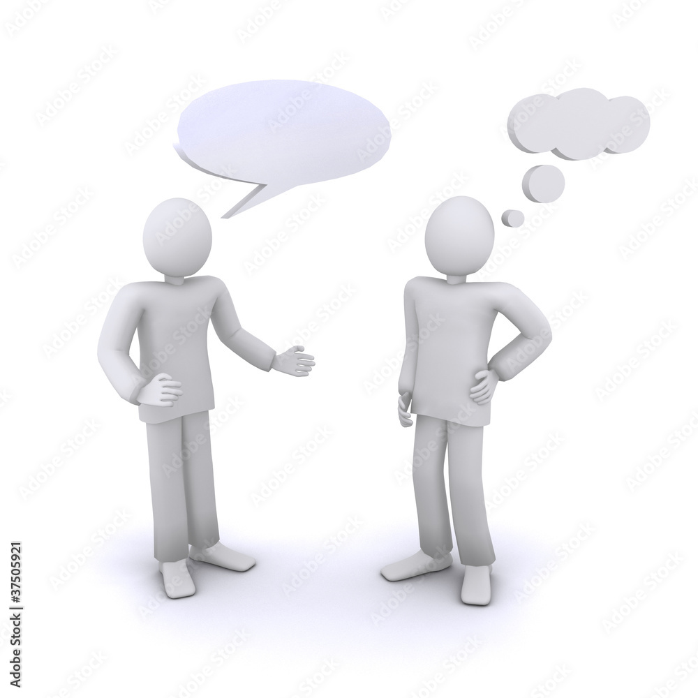 3d humans communication, empty chat bubbles 3d humans communication, empty chat bubbles