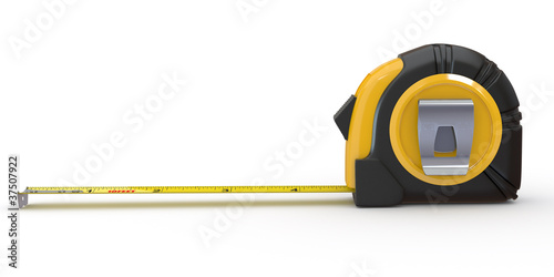 Tools. Measure tape on white background