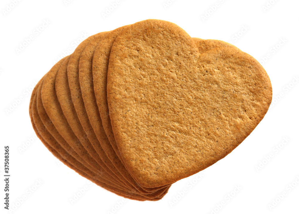 .Gingerbread hearts .Gingerbread hearts