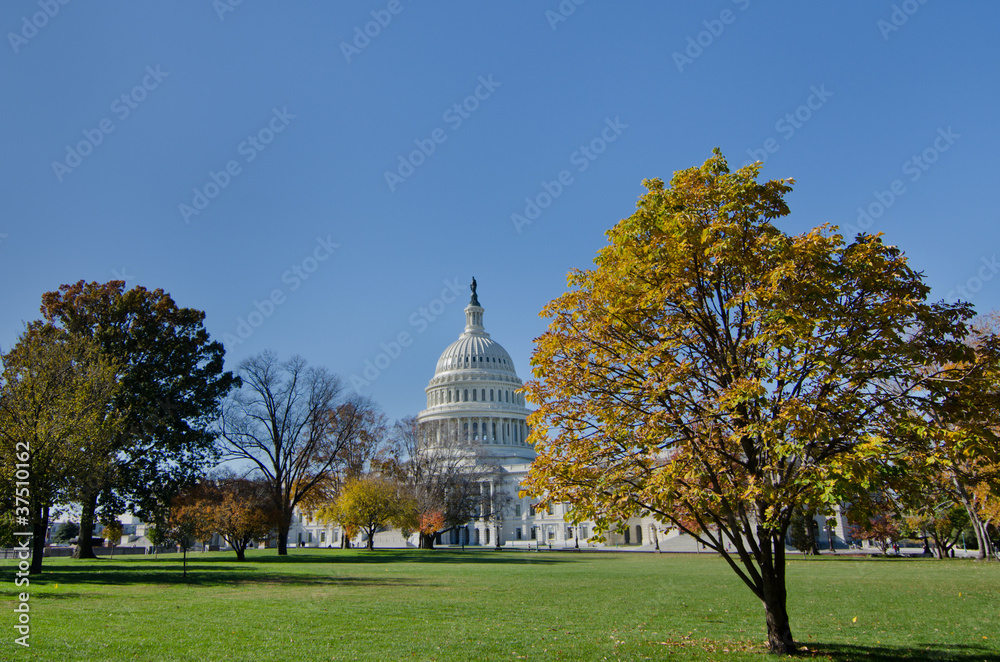 Washington DC, Capitol building in autumn