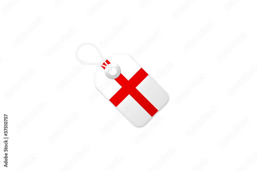 Fototapeta premium Tag Coloured As The Flag Of England