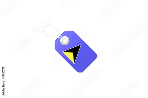 Tag Coloured As The Flag Of Saint Lucia
