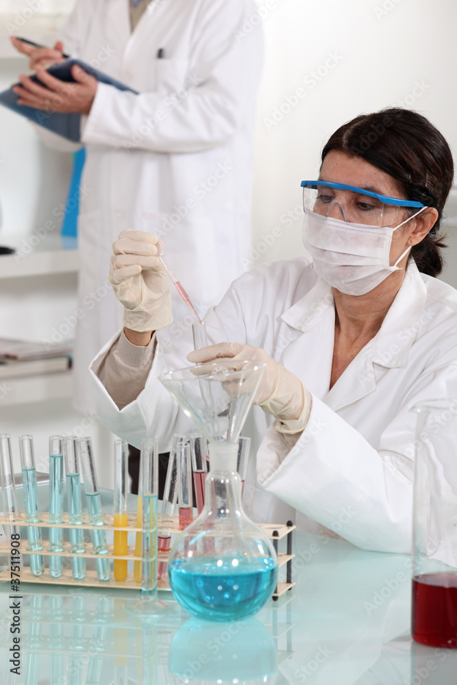 Two scientists in laboratory Two scientists in laboratory