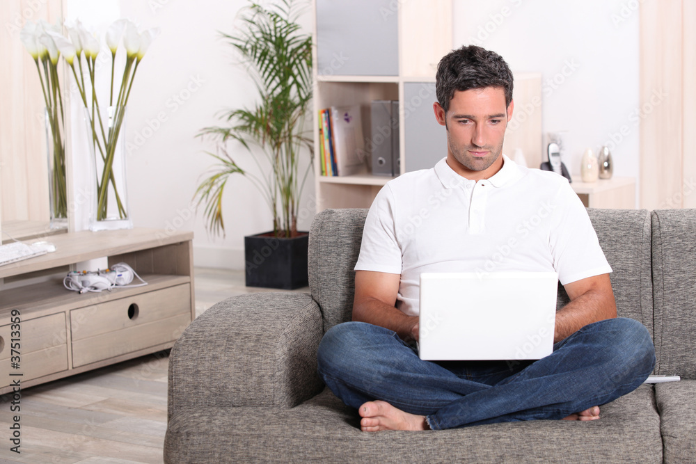 Man on laptop Man on laptop