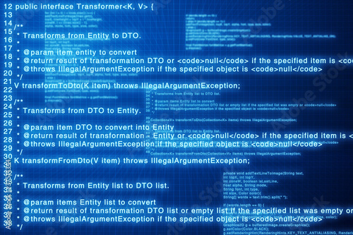 Java code blue screen.