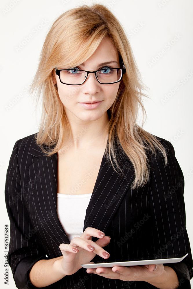 Businesswoman with electronic pad Businesswoman with electronic pad
