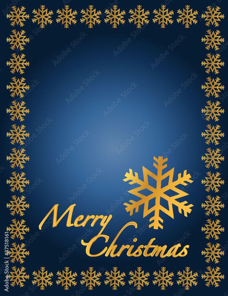 snowflakes Christmas card with a frame illustration design snowflakes Christmas card with a frame illustration design