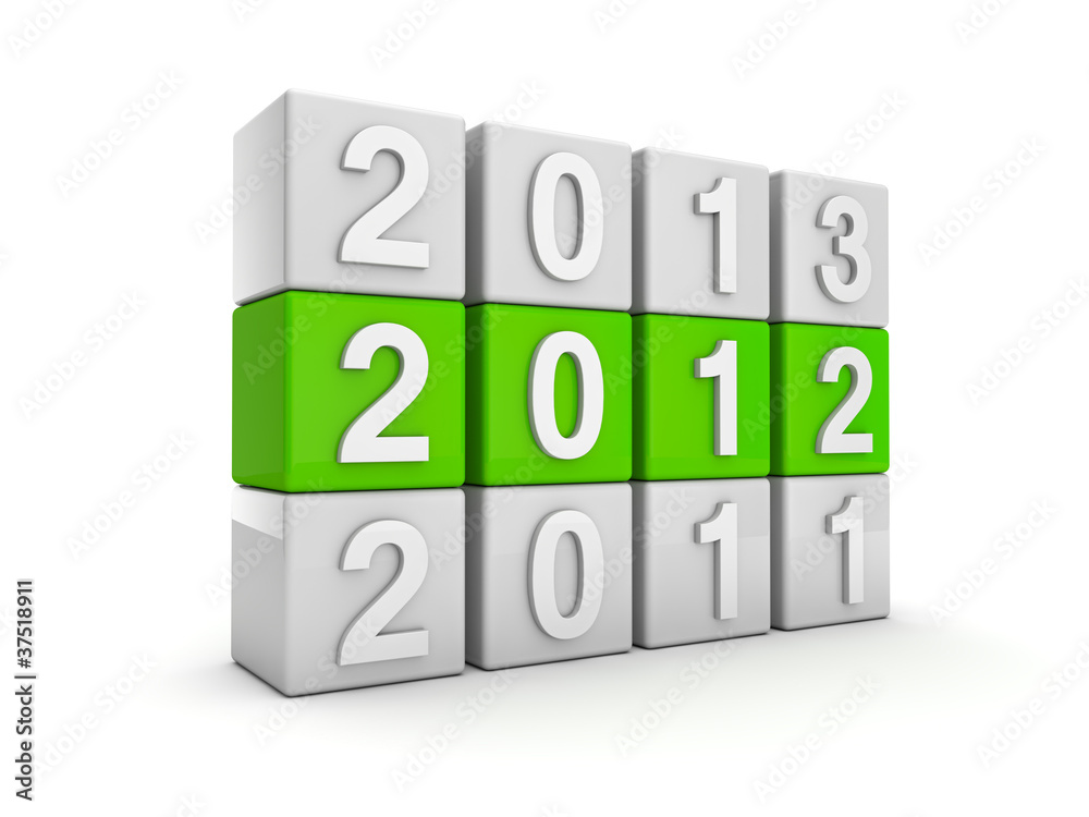 New Year 2012 3d render New Year 2012 3d render