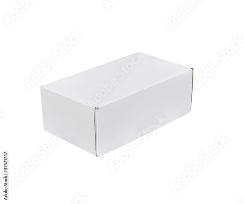 White paper box on white background © sommai