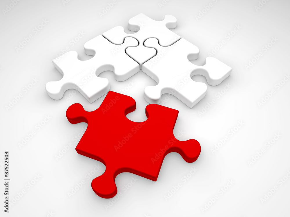 Isolated jigsaw puzzle pieces Isolated jigsaw puzzle pieces