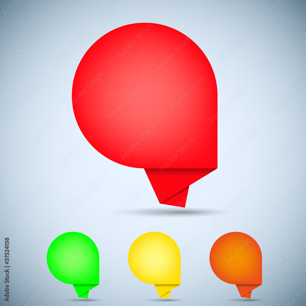 Vector circle bubble speech set