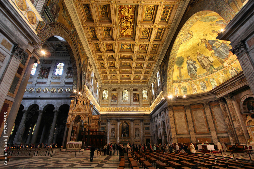 Naklejka premium Rome, Italy - basilica of Saint Paul Outside the Walls