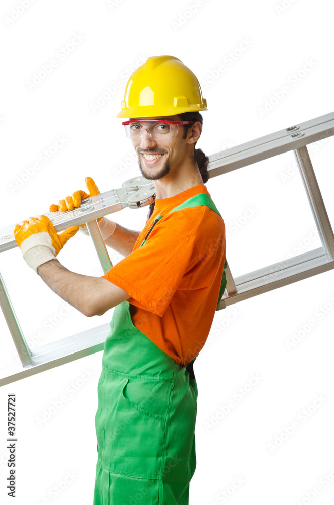 Builder isolated on the white Builder isolated on the white