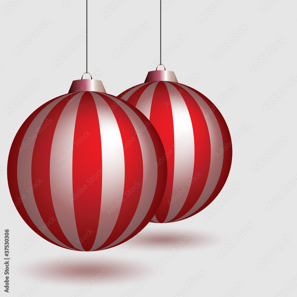 two christmas balls two christmas balls