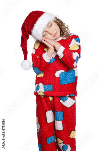 Little girl in pajamas
