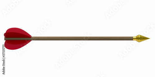 Arrow on white background. ...