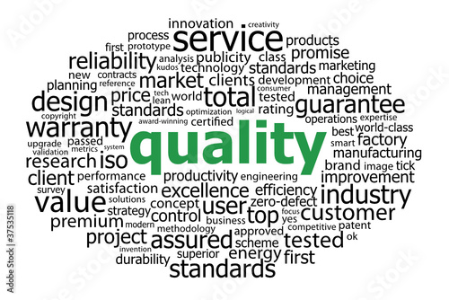 "QUALITY" Tag Cloud (guarantee professional service reliability)