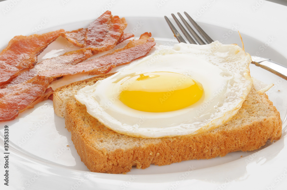 Fried egg on toast Fried egg on toast