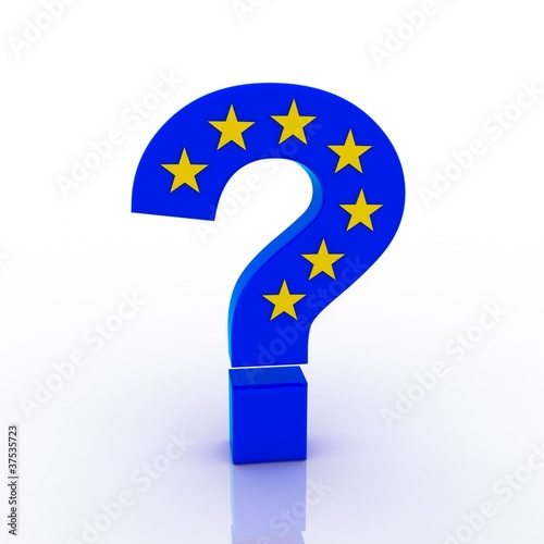 European union. White background, 3d render