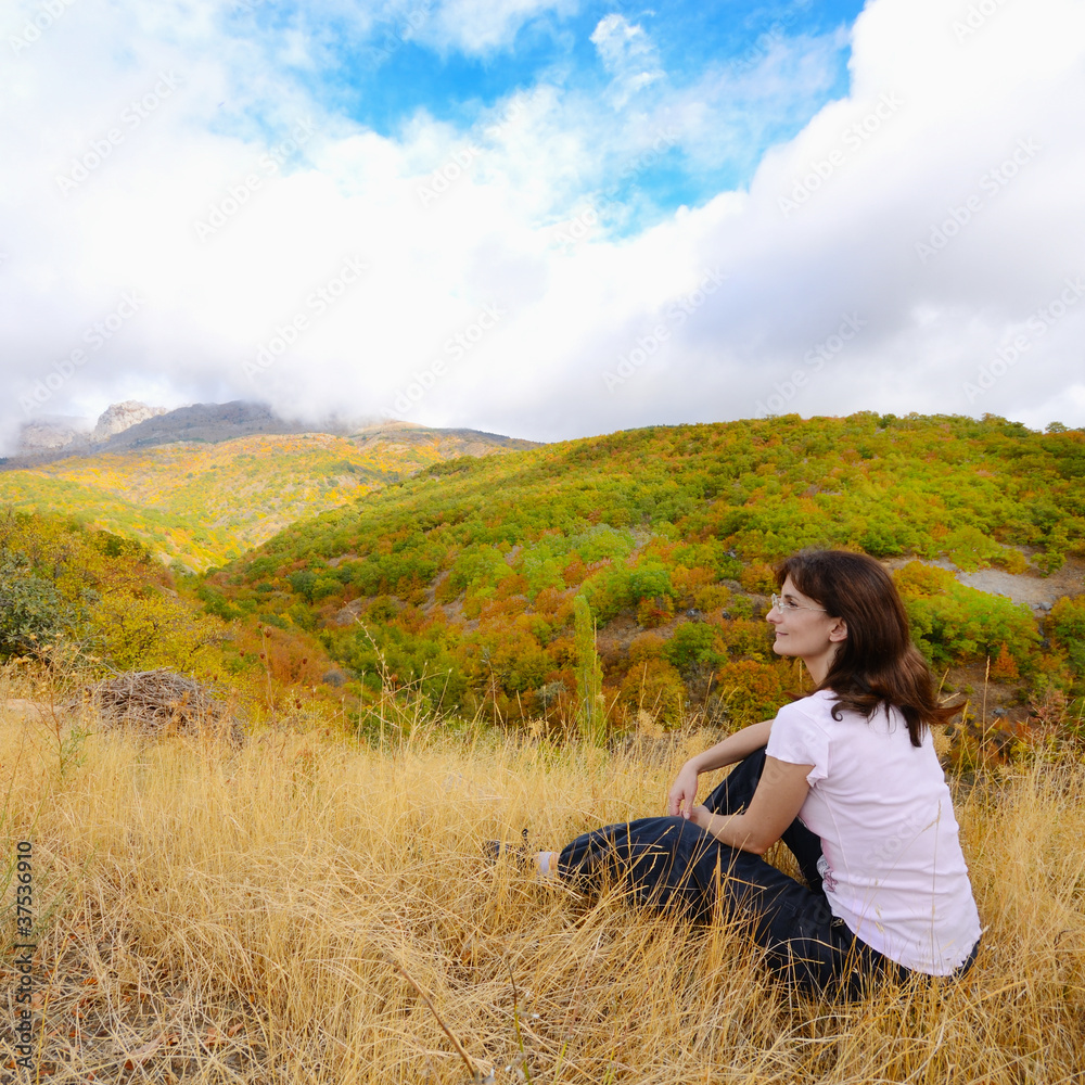 Resting hiker Resting hiker
