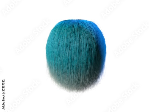 Haarball blau