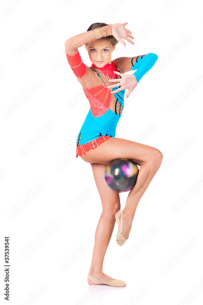 girl gymnast with the ball girl gymnast with the ball