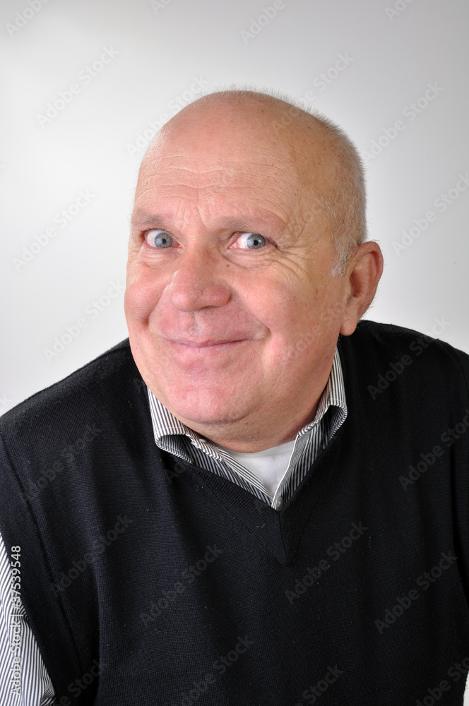 senior man making funny faces senior man making funny faces