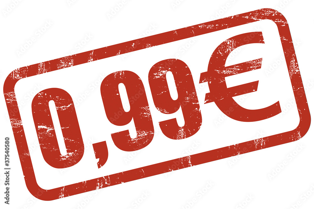 Grunge Stempel Rot 0 99 EURO Stock Illustration Adobe Stock