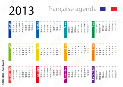 Calendrier français 2013