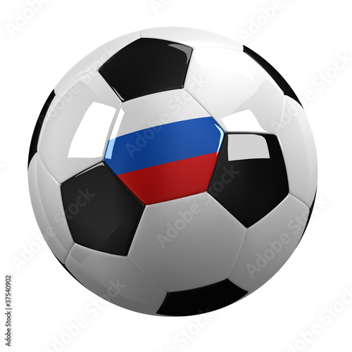 Russia Soccer Ball - with clipping path