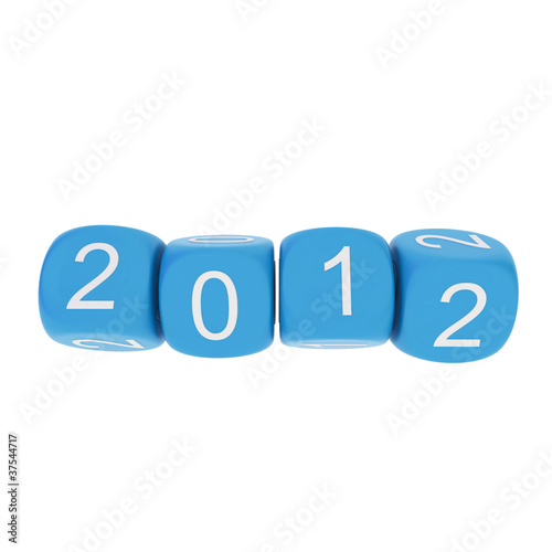 New Year 2012 on white background