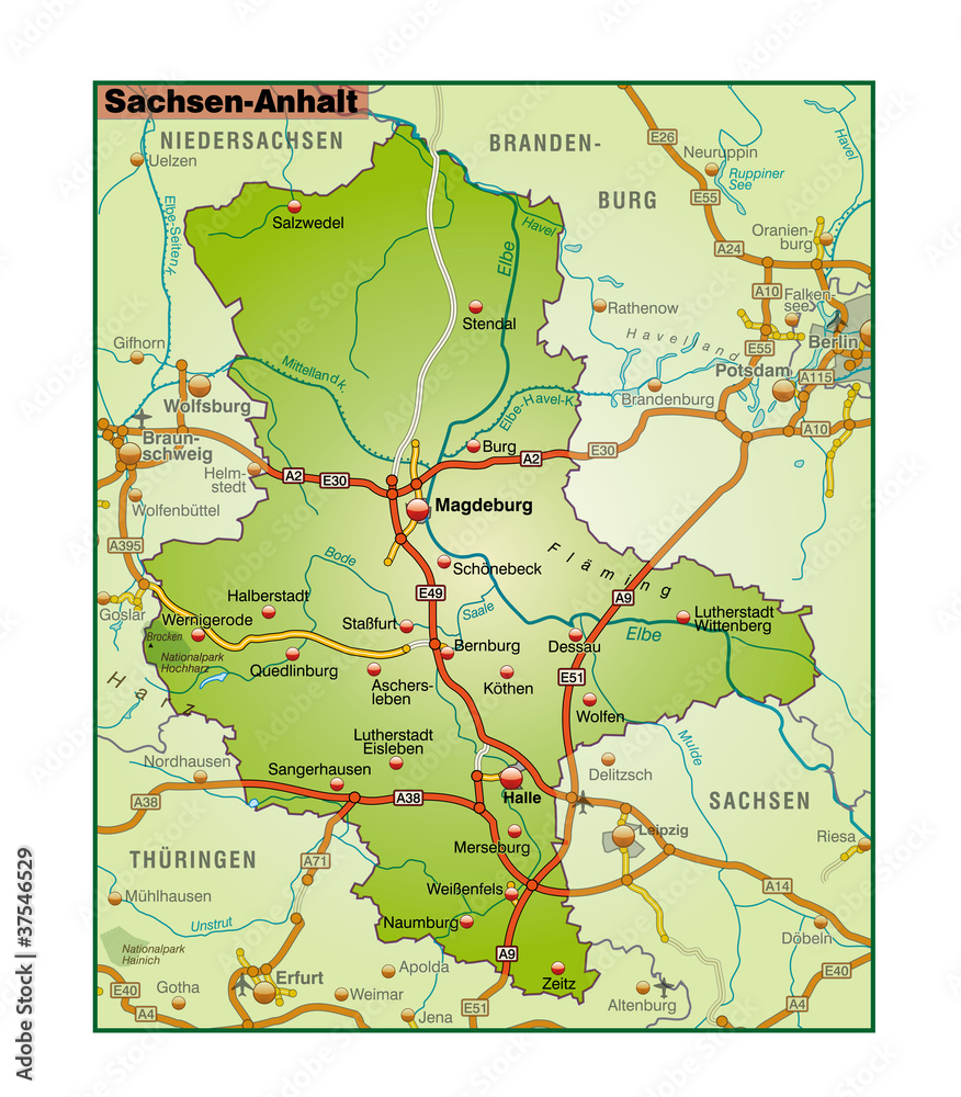 Fototapeta premium Sachsen-Anhalt_Umgebung_bunt