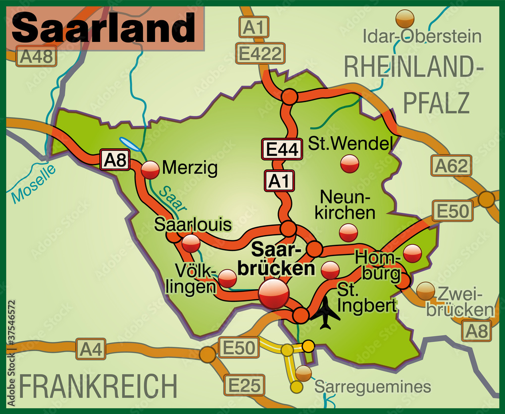 Bundesland Saarland und Umgebung Bundesland Saarland und Umgebung