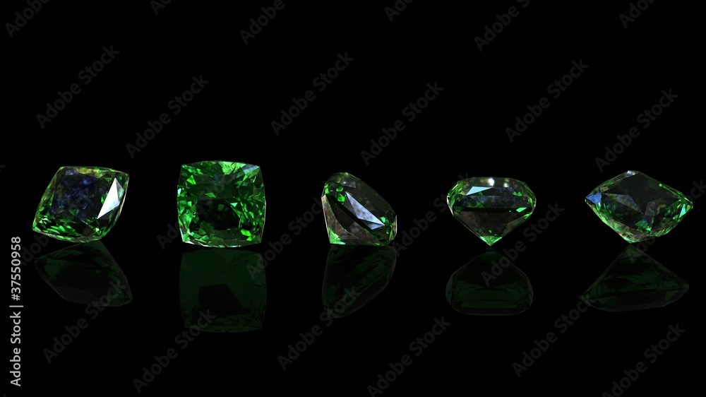 Round gemstone on black background. Emerald. Peridot Round gemstone on black background. Emerald. Peridot