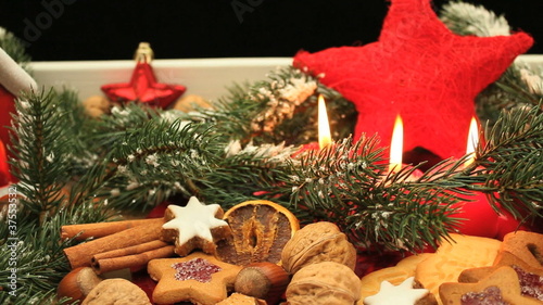 dekoratives Weihnachtstablett/decorative christmas tray photo