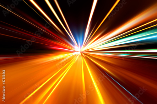 rapid race of night highway