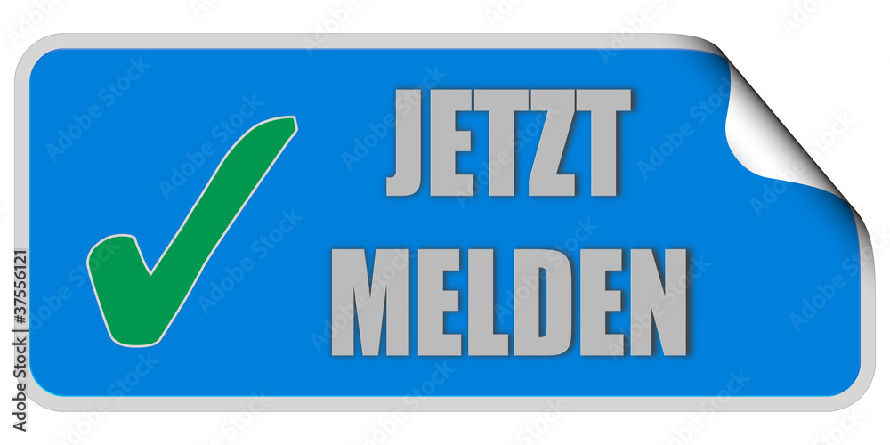 CB-Sticker blau eckig curl oben JETZT MELDEN CB-Sticker blau eckig curl oben JETZT MELDEN