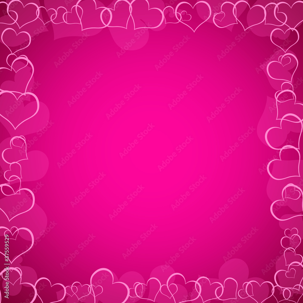 pink valentine's background with hearts