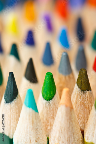 Color pencils macro shot