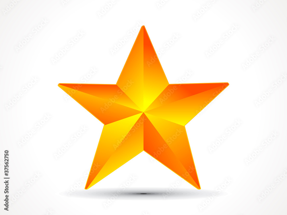 abstract shiny golden 3d star icon abstract shiny golden 3d star icon