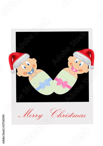 vector Xmas greeting card photo